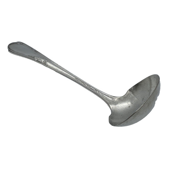 Vintage 1936 WM A Rogers 7" Gravy Ladle Silver Plate Meadbrook Heather Pattern - Picture 3 of 12
